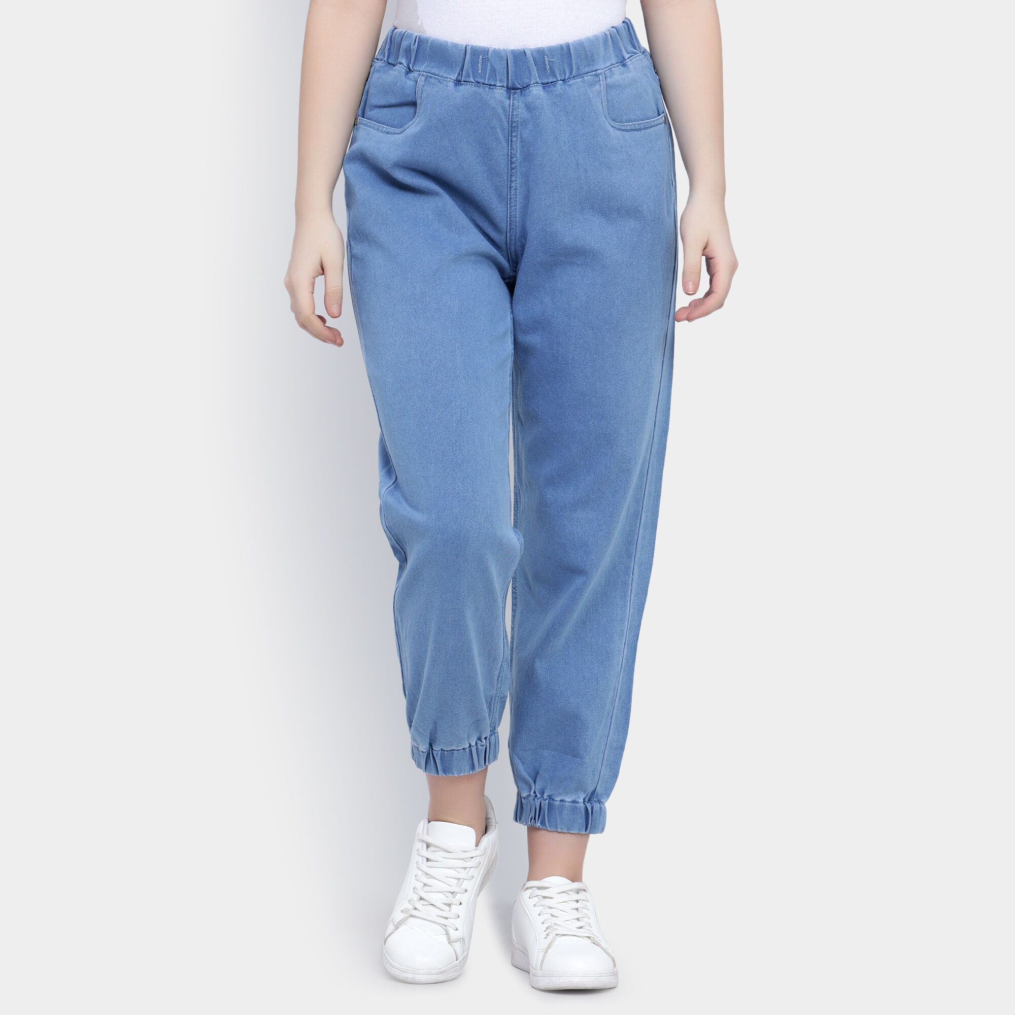 Slim Printed Funday Fashion Ladies Light Blue Jogger, Ultra Low Rise, Waist  Size: 28.0 at Rs 349/piece in Delhi